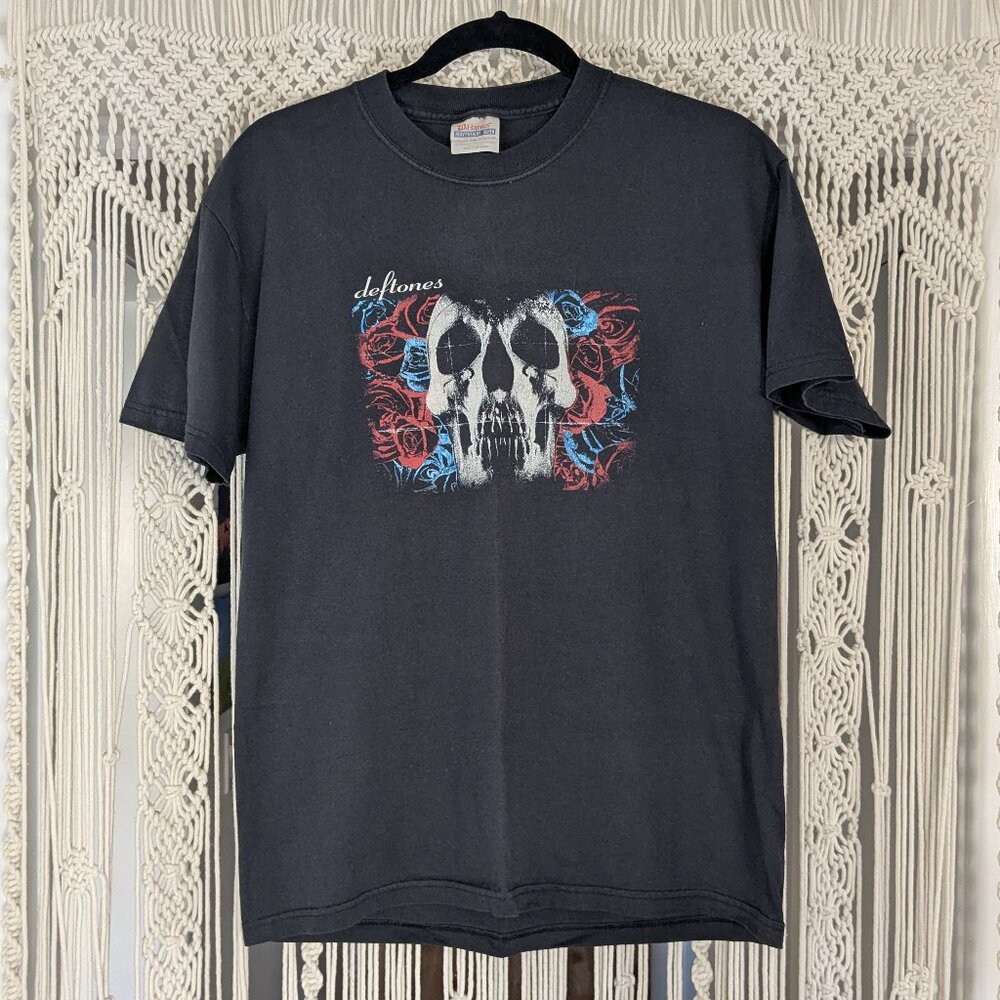 VTG Black Deftones 2003 Concert Tour Shirt Md